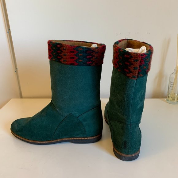 Green Suede Boots, Made in Italy - Picture 7 of 9